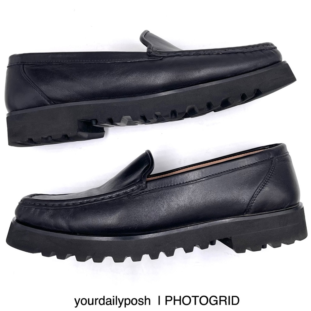 Italian black leather Eliana by Harry’s Shoes slip-on loafers EU size 39.5